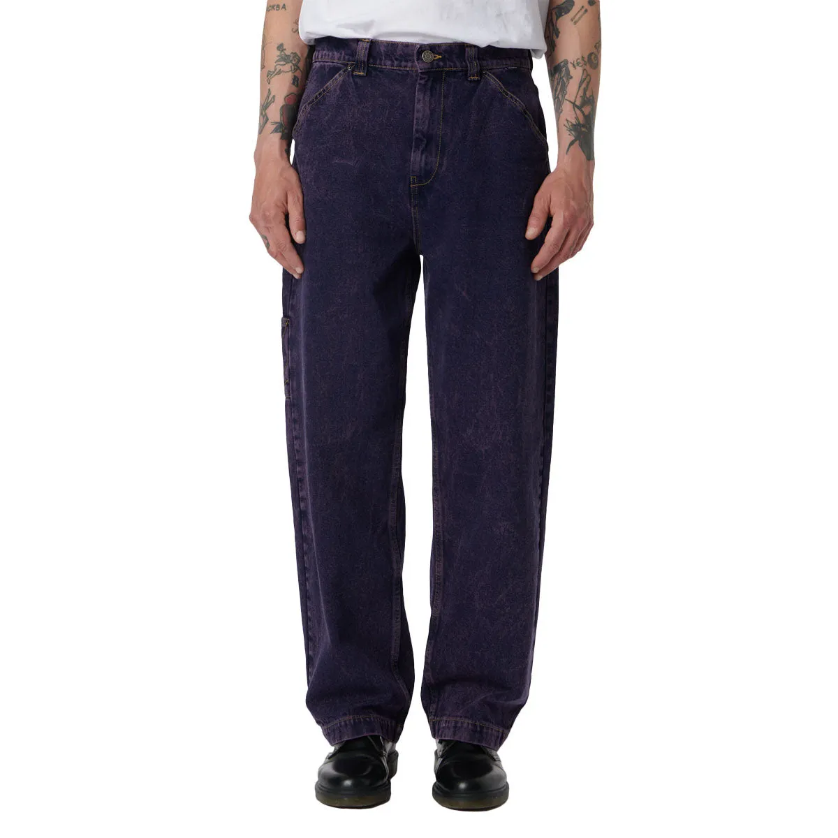 Deodorant Rassvet Acid Wash Carpenter Work Denim Woven Jeans - Purple Learning Toys
