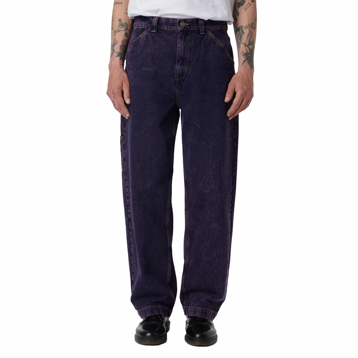 Deodorant Rassvet Acid Wash Carpenter Work Denim Woven Jeans - Purple Learning Toys