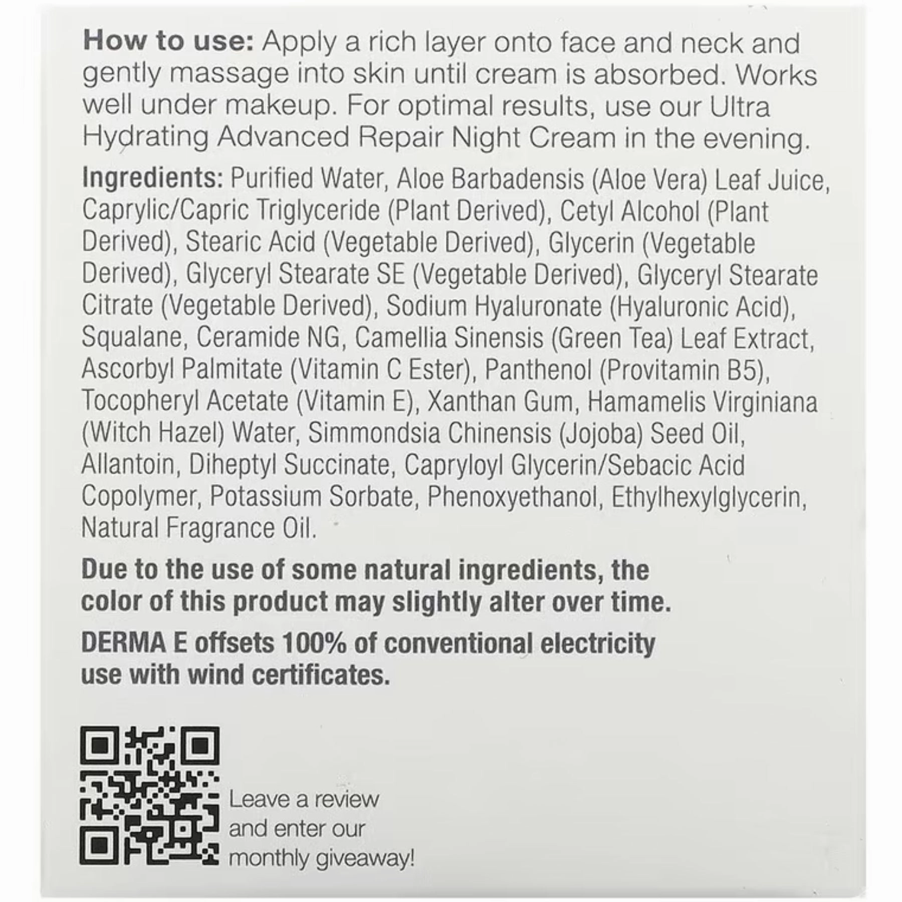 Derma E Ultra Hydrating Antioxidant Day Cream 56g