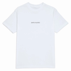 Designer Trash Shits Fucked T-Shirt - White Fitness Trackers Style Tips
