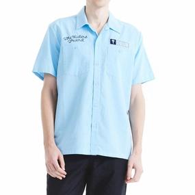 Deus Ex Machina Forecourt Shirt - Sky Blue Books Deodorant