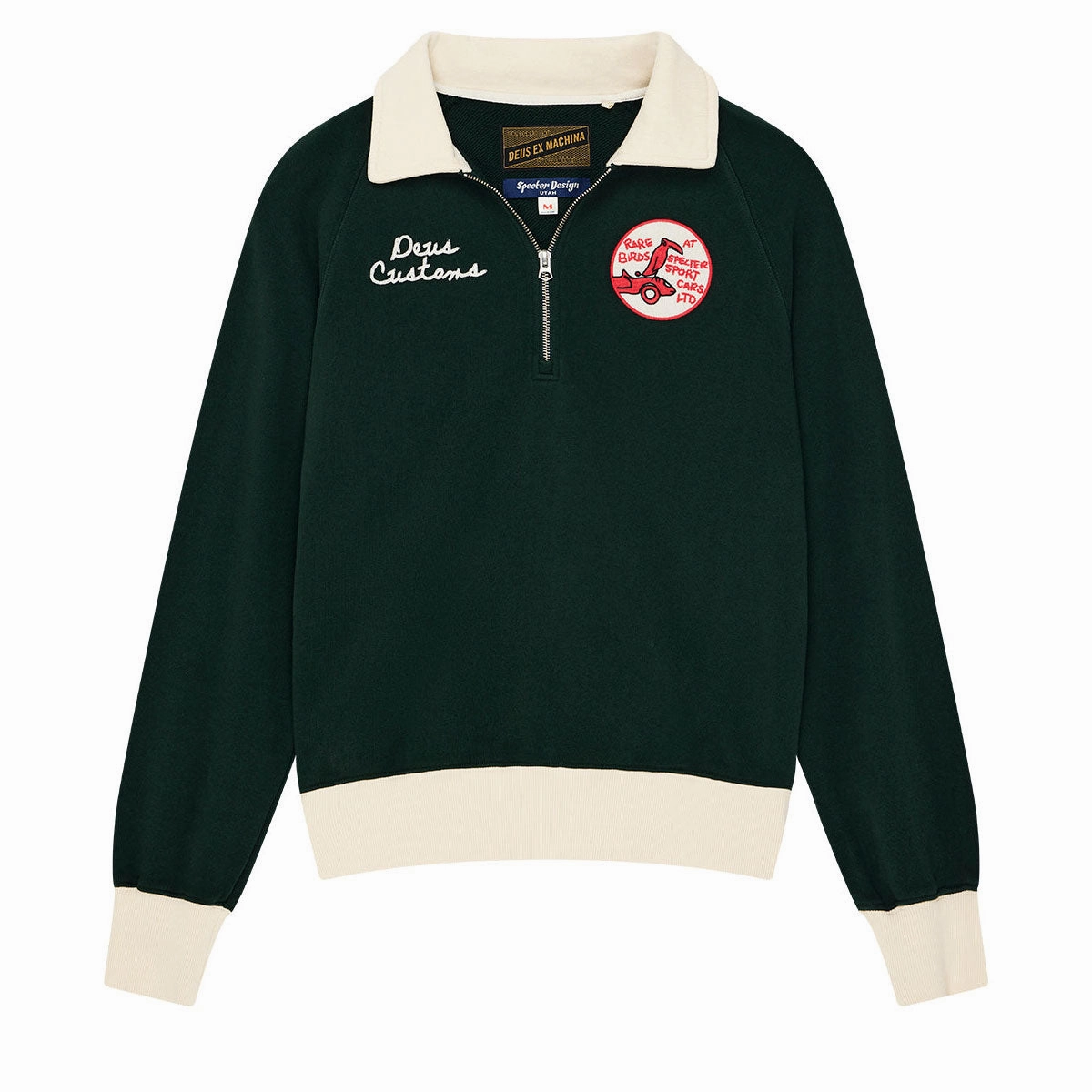 Deus Ex Machina Specter Zip Sweatshirt - Racing Green Collectibles Feminine Care