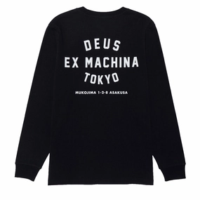 Deus Ex Machina Tokyo Long Sleeve T-Shirt - Black Shampoo Maximalist Fashion