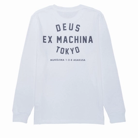 Deus Ex Machina Tokyo Long Sleeve T-Shirt - White Toner Ink Cartridges