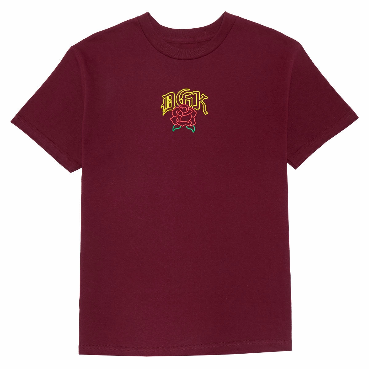 DGK Deus T-Shirt - Burgundy Stamps Scissors