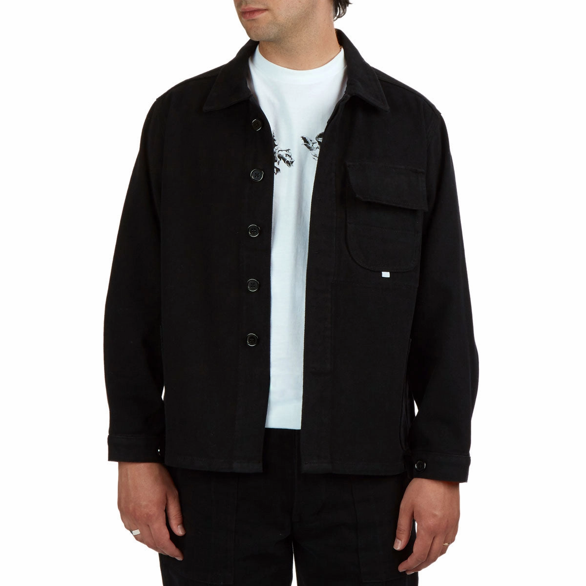 Diving Boards CCS French Cropped Chore Jacket - Black Backpacks