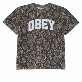 Diving Boards Obey Collegiate T-Shirt - Vintage Rattlesnake Sustainable Fashion