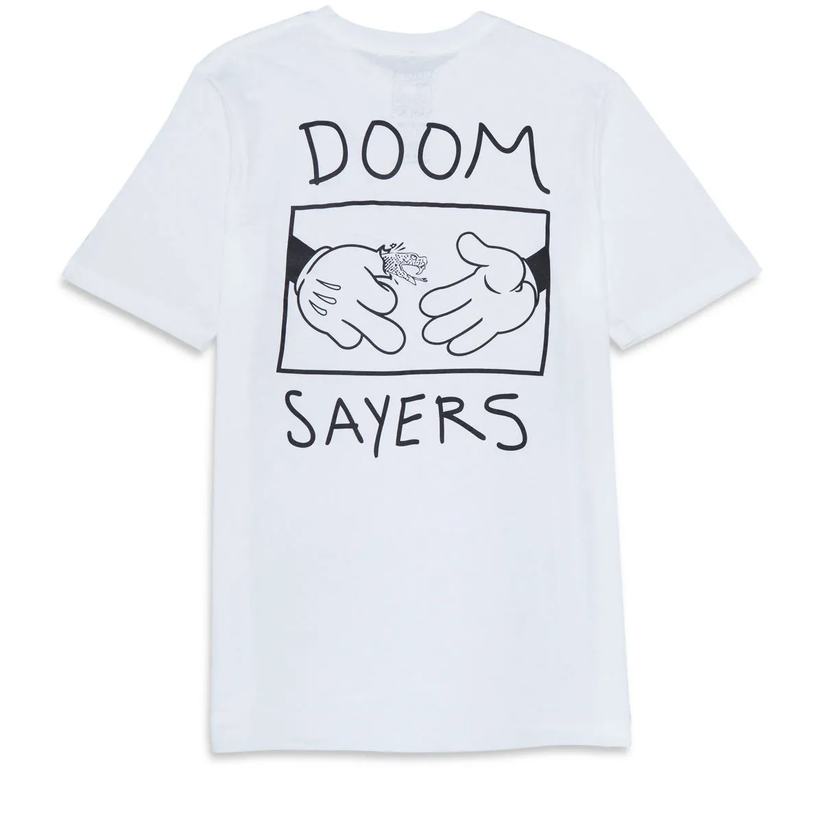 Doom Sayers Cartoon Bird T-Shirt - White Hospitality Supplies Lunch Boxes