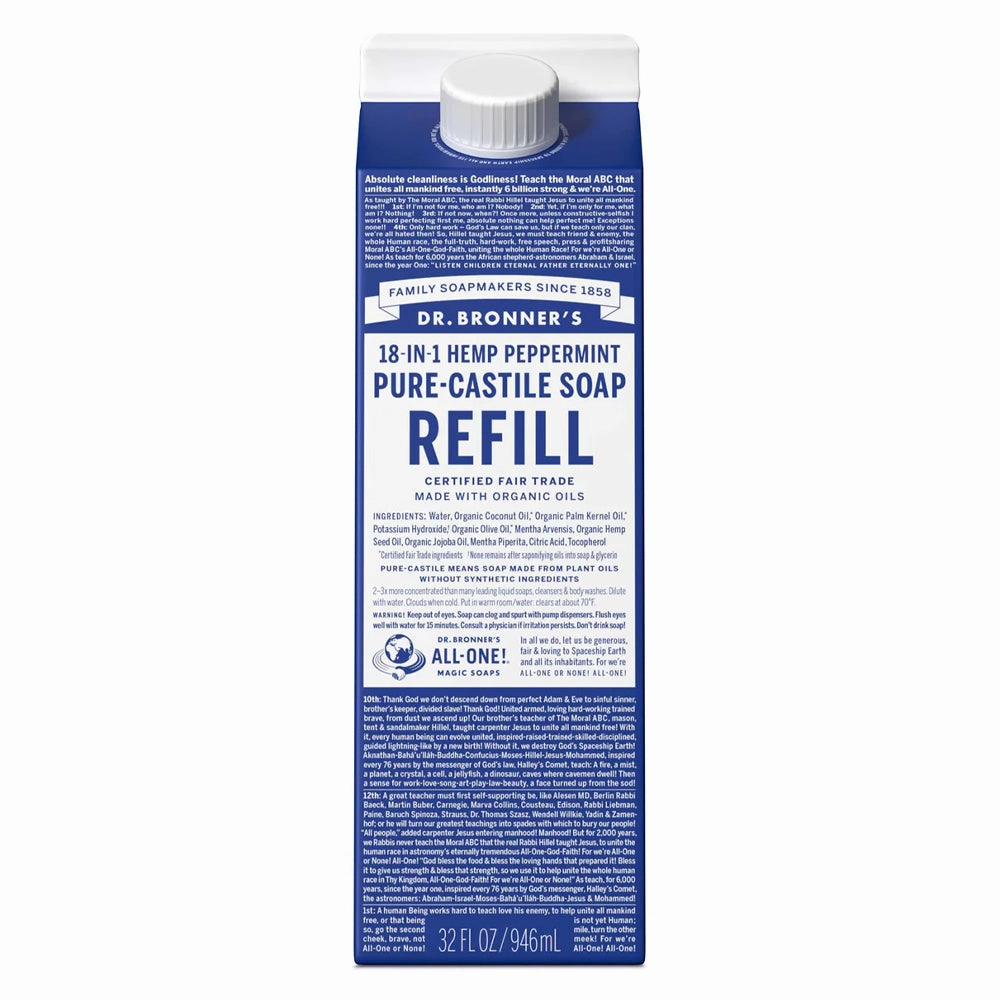 Dr. Bronner Peppermint Pure Castile Soap