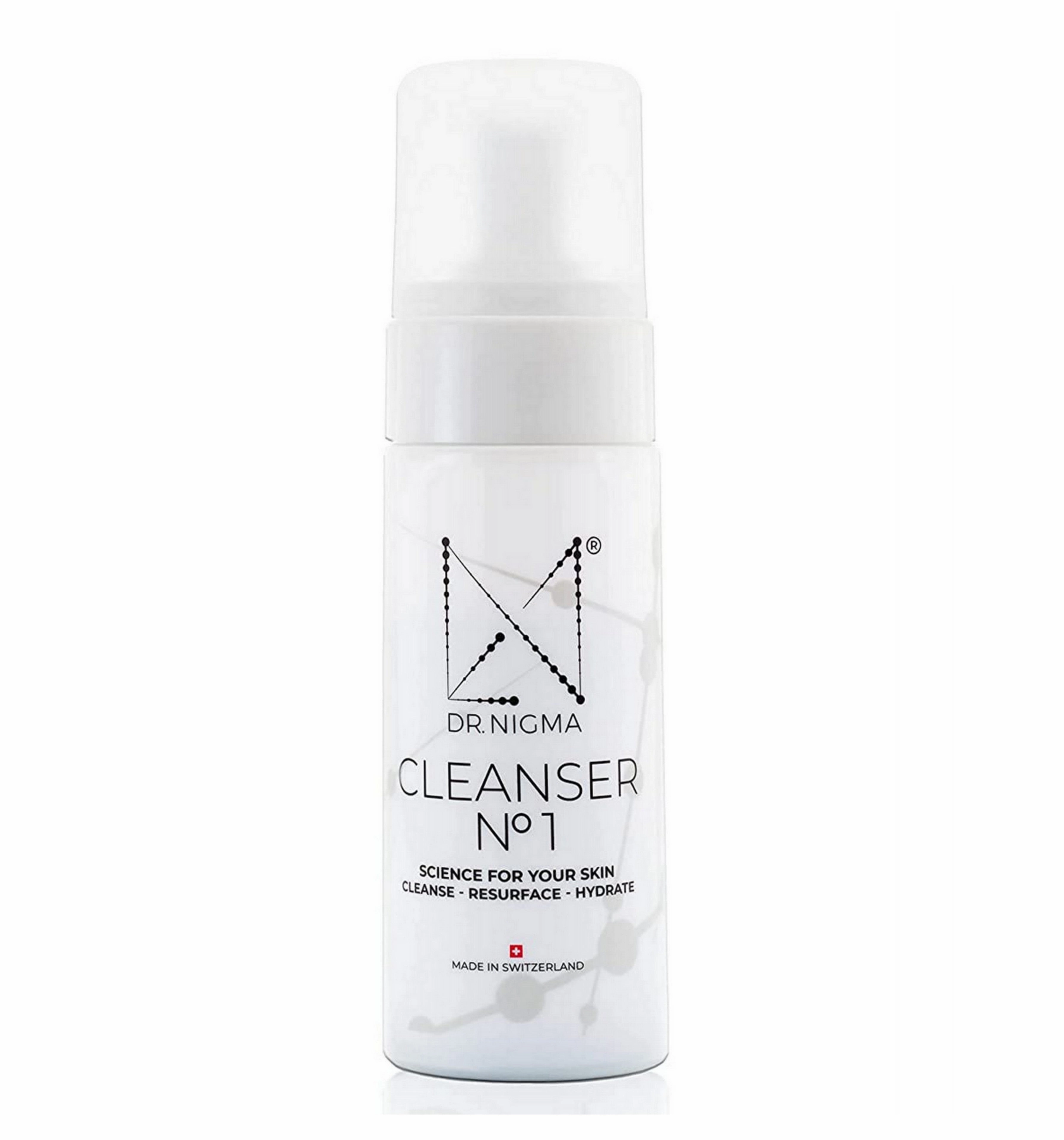 Dr. Nigma CLEANSER NO 1 with Zeolite, Glycolic Acid, Hyaluronic Acid for Gentle Exfoliation and Hydrating - 120 mL
