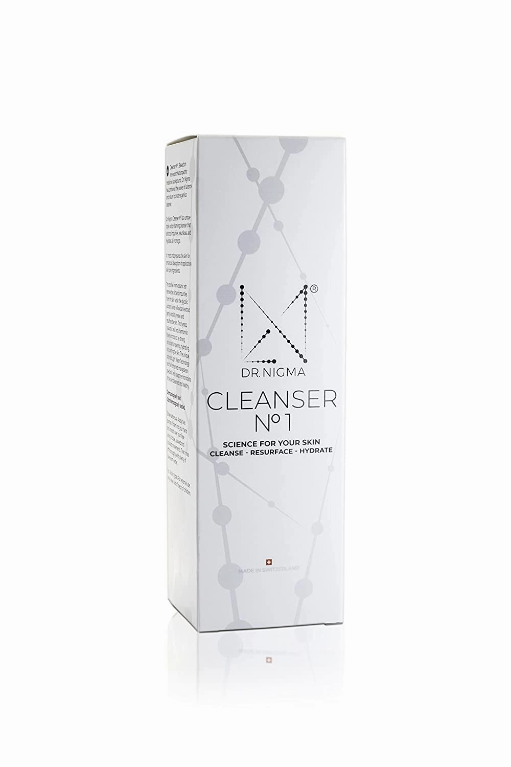 Dr. Nigma CLEANSER NO 1 with Zeolite, Glycolic Acid, Hyaluronic Acid for Gentle Exfoliation and Hydrating - 120 mL