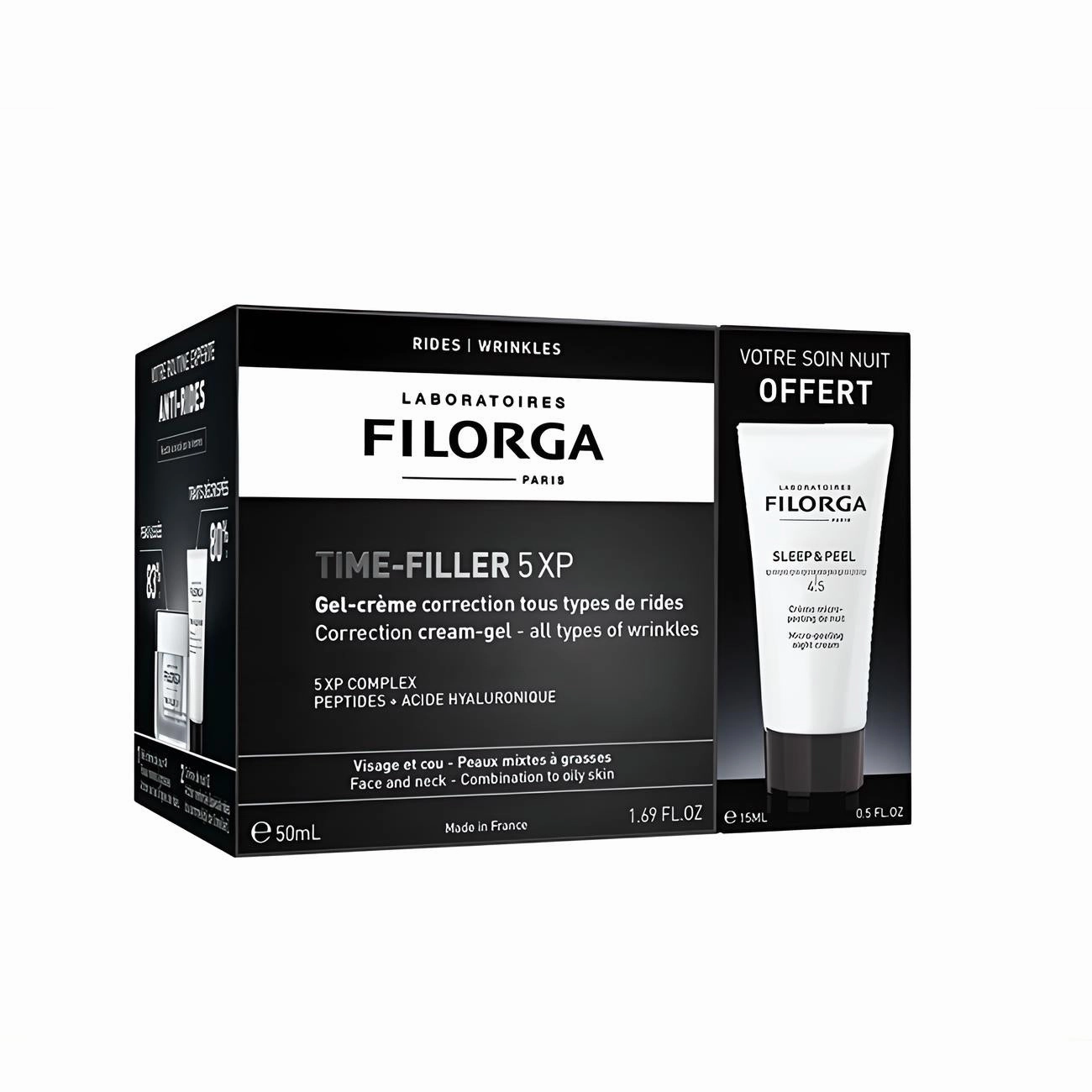 Duo Time Filler 5XP Cream 50ml   Sleep & Peel Night Cream 15ml