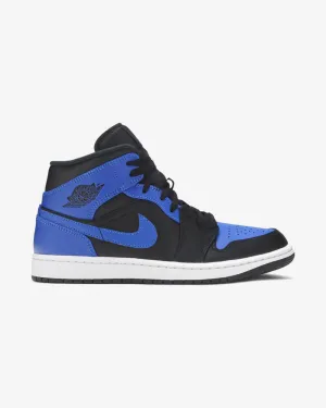 NIKE AIR JORDAN1 MID HYPER ROYAL BLUE stretchy design