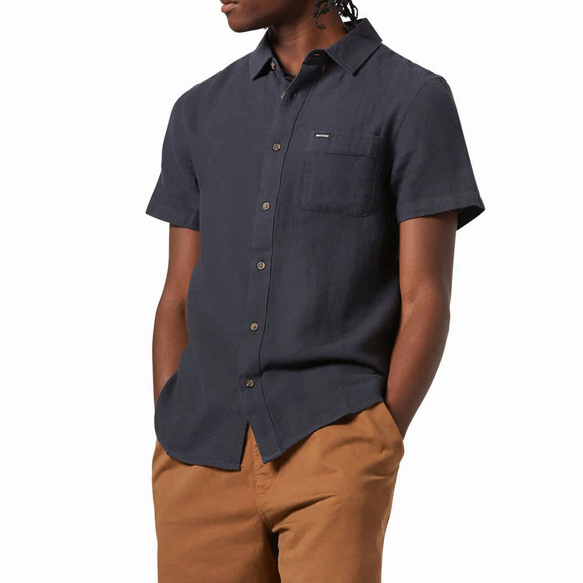 DVDs Brixton Charter Organic Cotton Shirt - Washed Black Computers