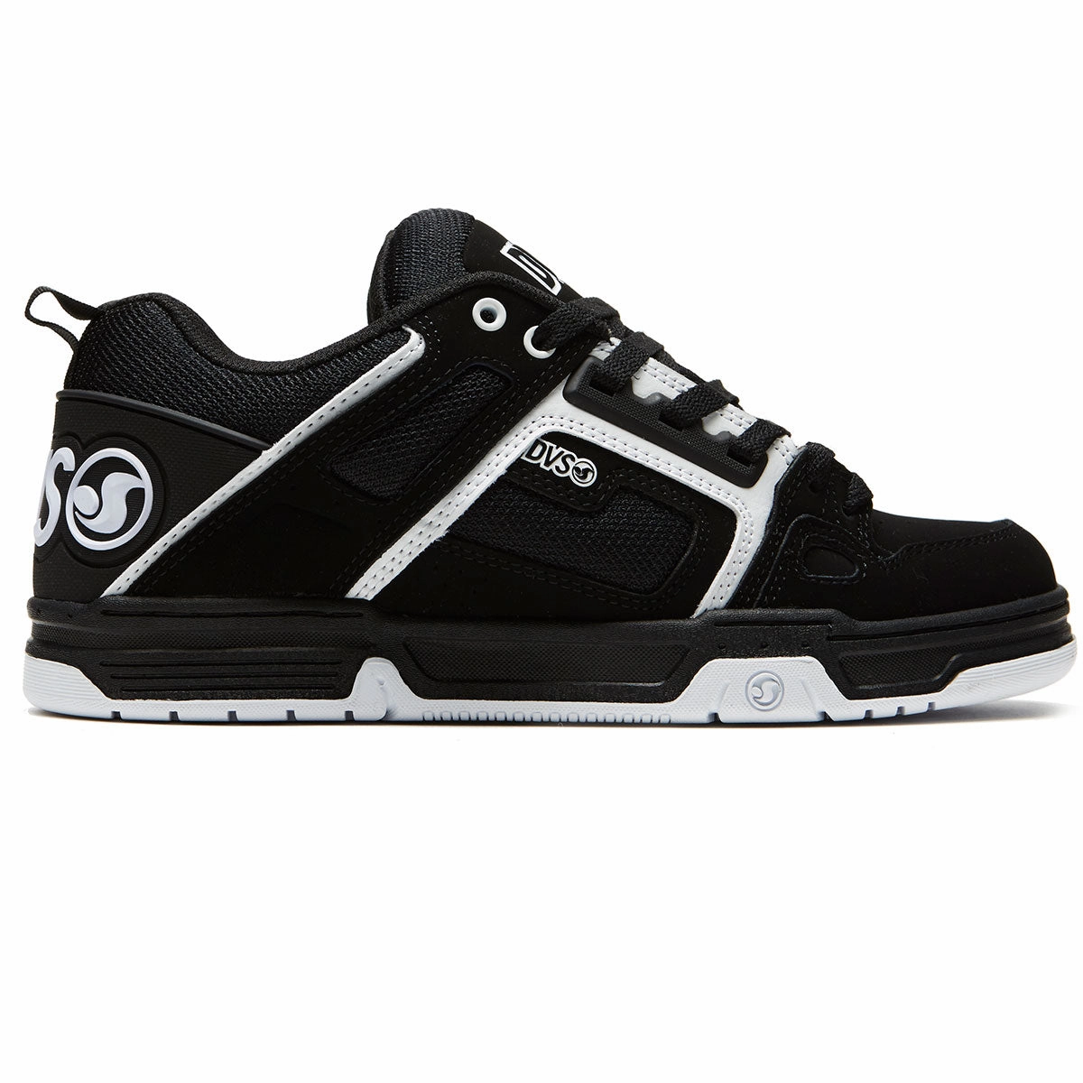 DVS Comanche Shoes - Black/White Nubuck Chef Wear Classic Styles
