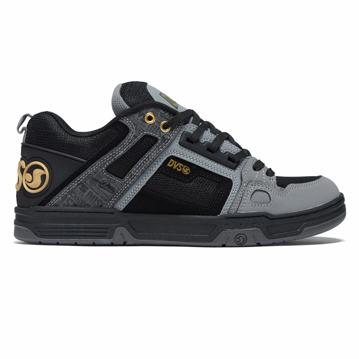 DVS Comanche Shoes - Grey/Black/Gold Nubuck Envelopes Seat Covers