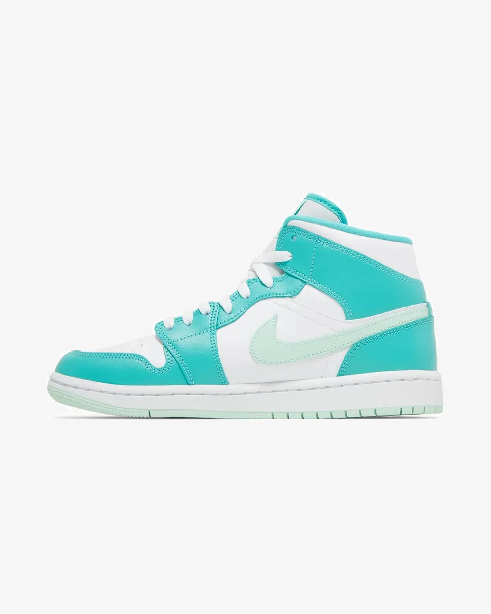 Dynamic silhouette NIKE AIR JORDAN1 MID WMNS WASHED TEAL MARINE BLUE
