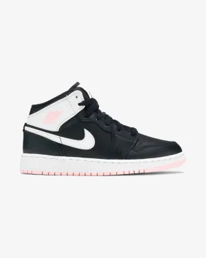NIKE AIR JORDAN1 MID ARCTIC PUNCH PINK BLACK GS (NEW) Ultra-soft sole