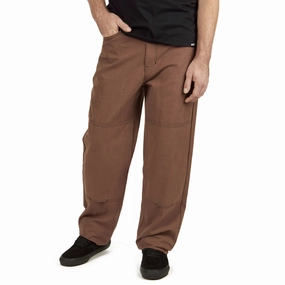 Embroidered Details CCS Double Knee Original Relaxed Canvas Pants - Brown/Black Beauty Tools
