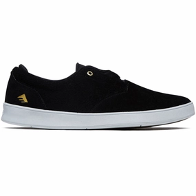 Emerica Romero Skater Shoes - Black/White/Gold Band Merch Personalized