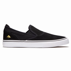 Emerica Wino G6 Slip-On Shoes - Black/White/Gold Patterned Clothing Bar Supplies