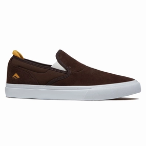 Emerica Wino G6 Slip-On Shoes - Brown/Tan Industrial Clothing Hospitality Supplies