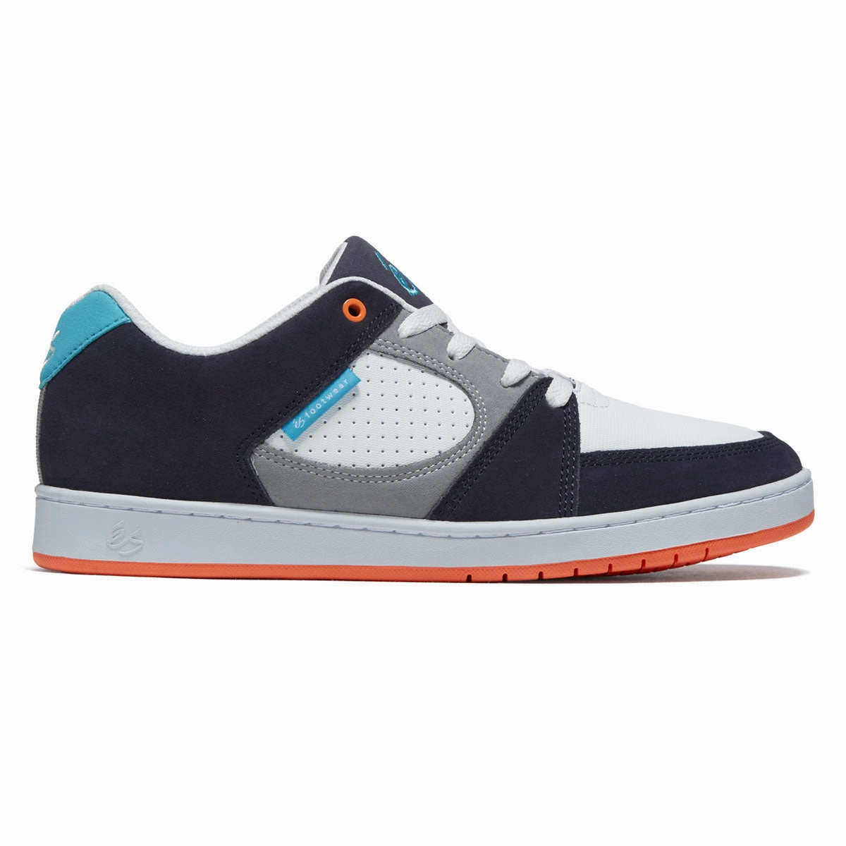 eS Accel Slim Shoes - Navy/Grey/Orange Gym Wear Office Equipment