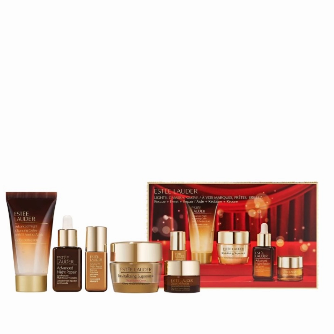 Estee Lauder Lights Camera Glow Rescue   Reset Repair Set