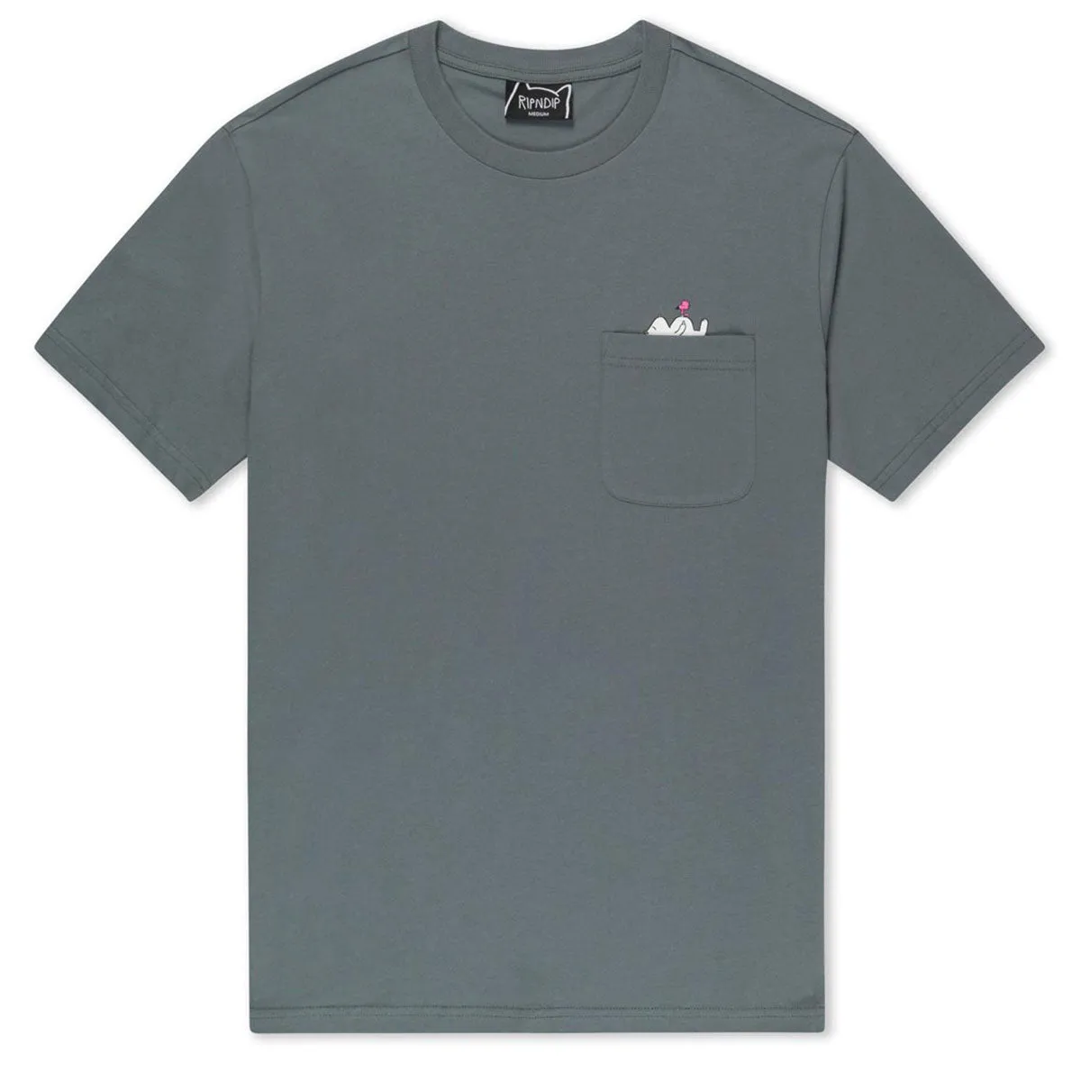 Ethical Fashion RIPNDIP Christmas Nerm Pocket T-Shirt - Charcoal Soil