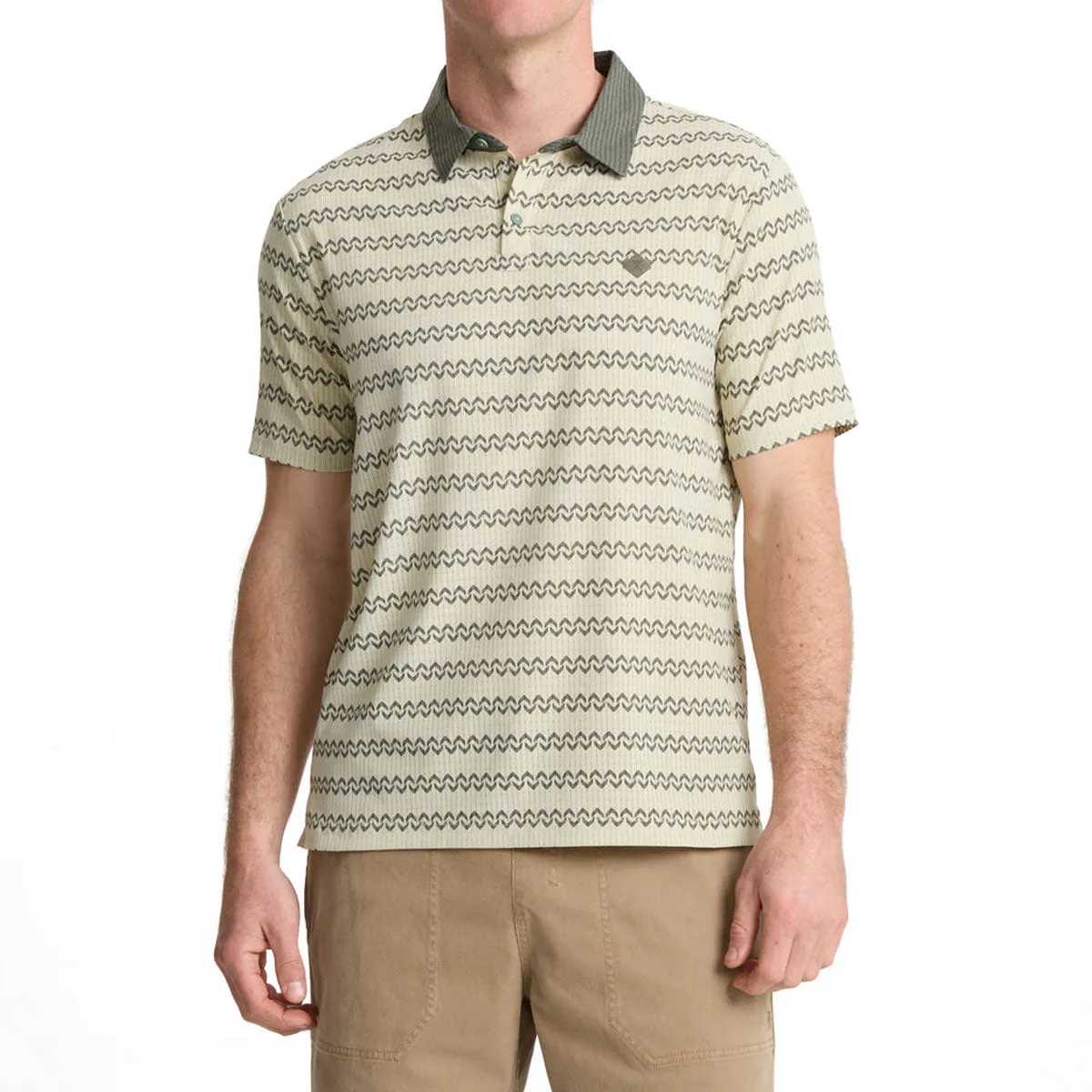 Evening Wear Roark Bless Up Polo Shirt - Sand Recycled Fabrics