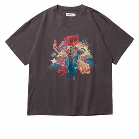 Evisen Nagurikomi T-Shirt - Charcoal Cleaning Supplies Costumes
