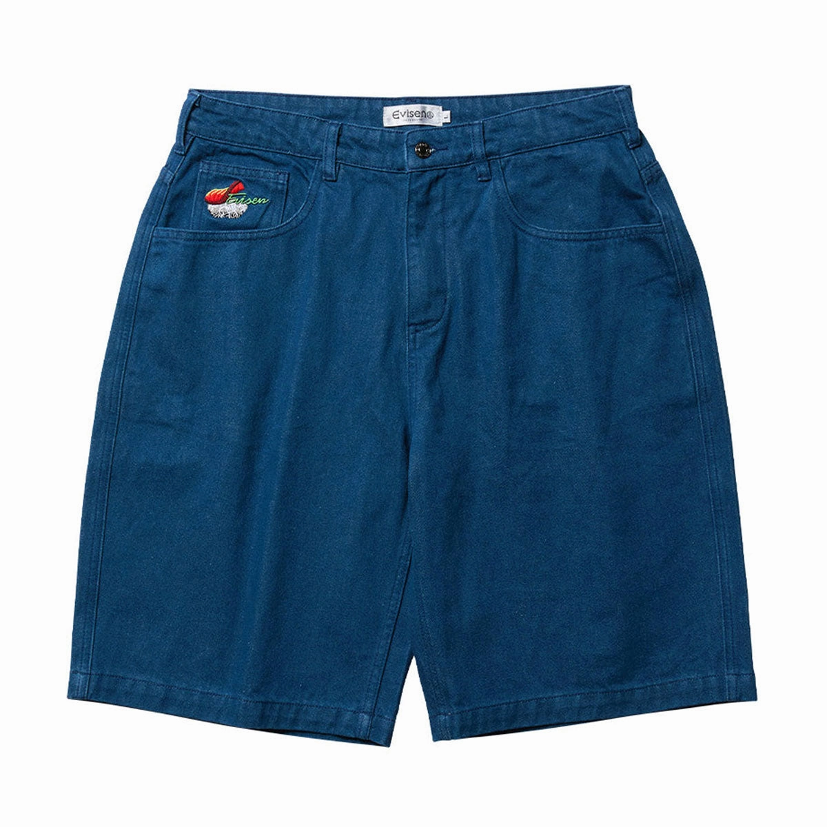 Evisen Sushi Denim Shorts - Light Blue Size Chart TV Shows