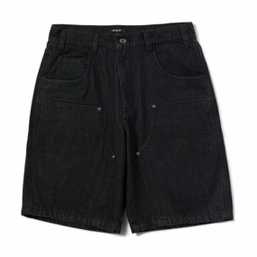 Fan Gear HUF Classic H Double Knee Denim Shorts - Black Denim Makeup Removers