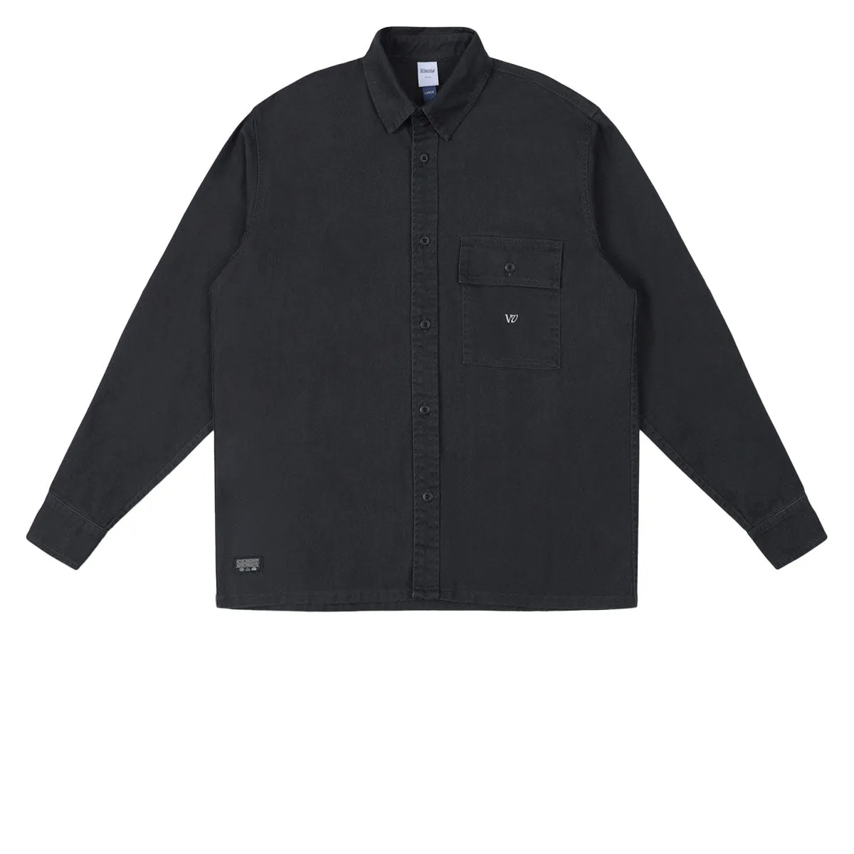 Fashion Guide Rivvia Off Track Long Sleeve Shirt - Washed Black Pants