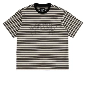 Fashion Inspiration Welcome Concrete Striped Knit T-Shirt - Grey Belts