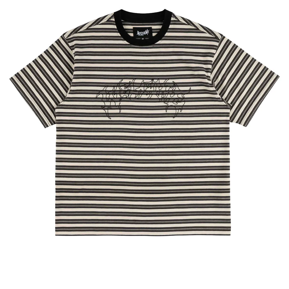 Fashion Inspiration Welcome Concrete Striped Knit T-Shirt - Grey Belts