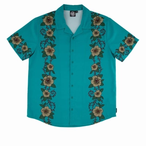 Fashion Accessories Santa Cruz Screaming Cabana Party Shirt - Tropic Teal Model Kits