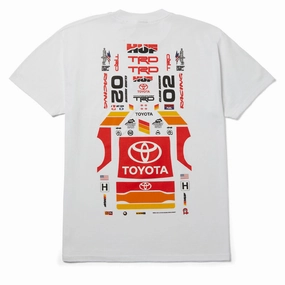 Fashion Inspiration Huf x Toyota Stickered T-Shirt - White Packaging Materials