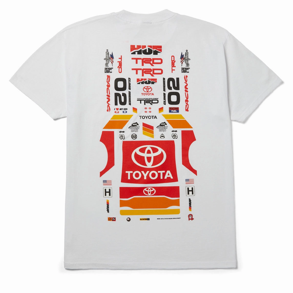 Fashion Inspiration Huf x Toyota Stickered T-Shirt - White Packaging Materials