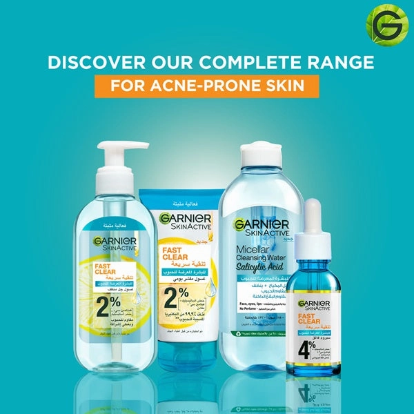 Fast Clear [2%] Salicylic Acid & Vitamin C - Anti-Acne Gel Wash (200ml)