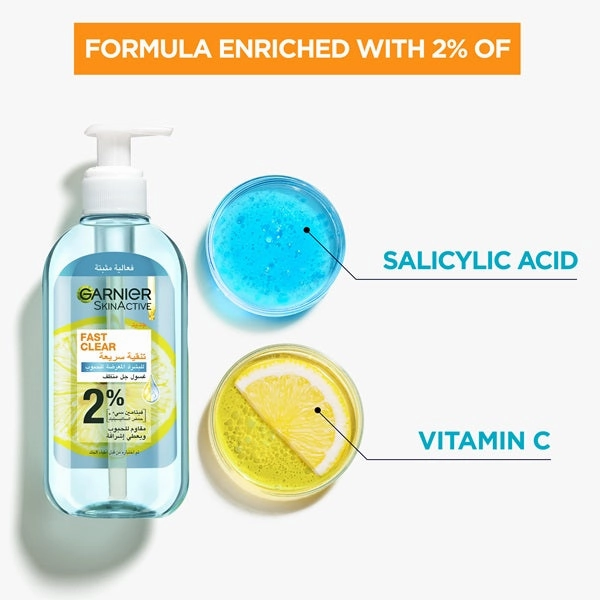 Fast Clear [2%] Salicylic Acid & Vitamin C - Anti-Acne Gel Wash (200ml)