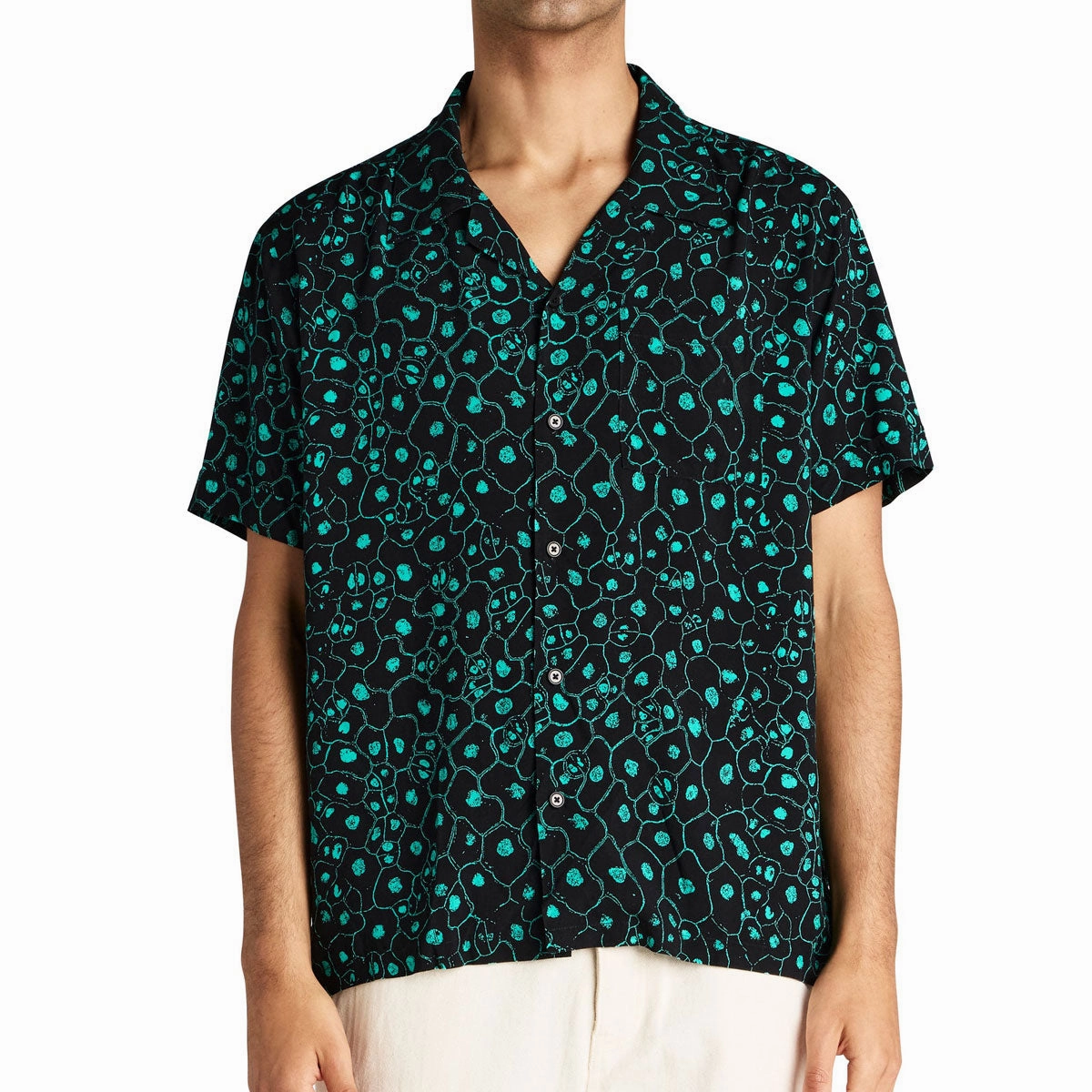 Fax Machines Deus Ex Machina Plant Cell Shirt - Biscay Green Toner