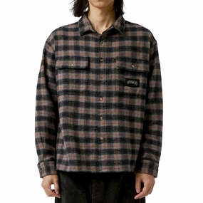 Fitness Gear Former Manners Plaid Long Sleeve Shirt - Taupe Toner