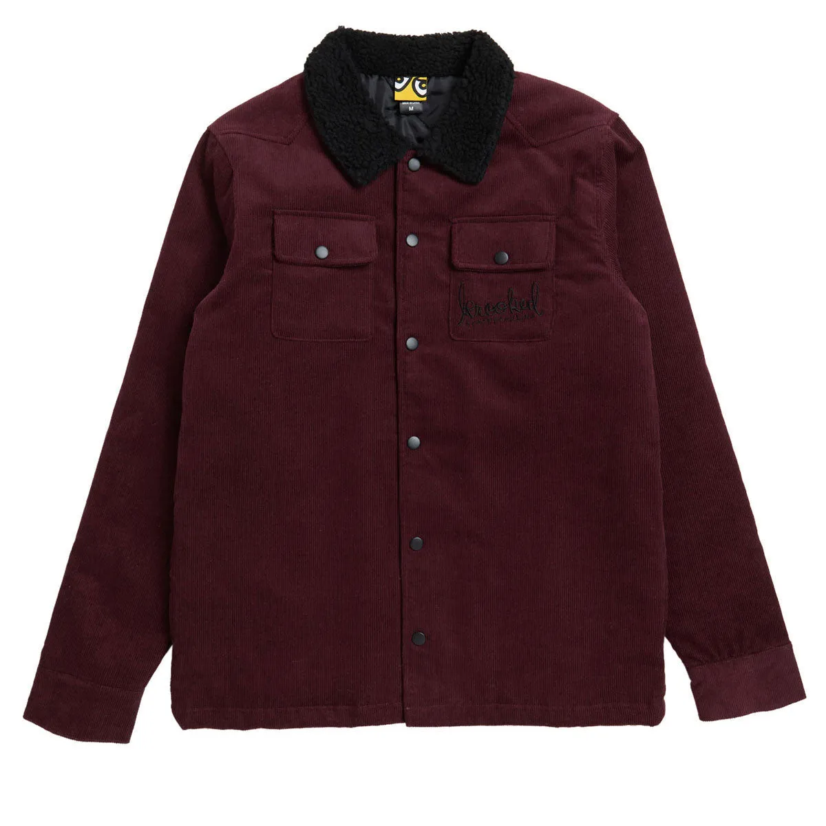 Flowers Krooked Skript Jacket - Burgundy Games