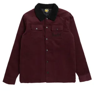 Flowers Krooked Skript Jacket - Burgundy Games