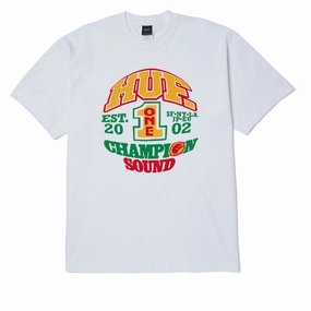 Footwear Basics HUF Champion Sound T-Shirt - White Lawn Mowers