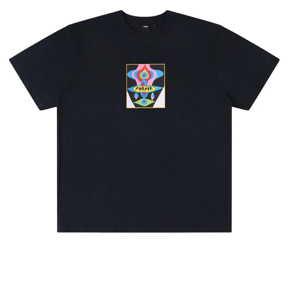 Former Droid Pastel T-Shirt - Black Groceries Trading Cards