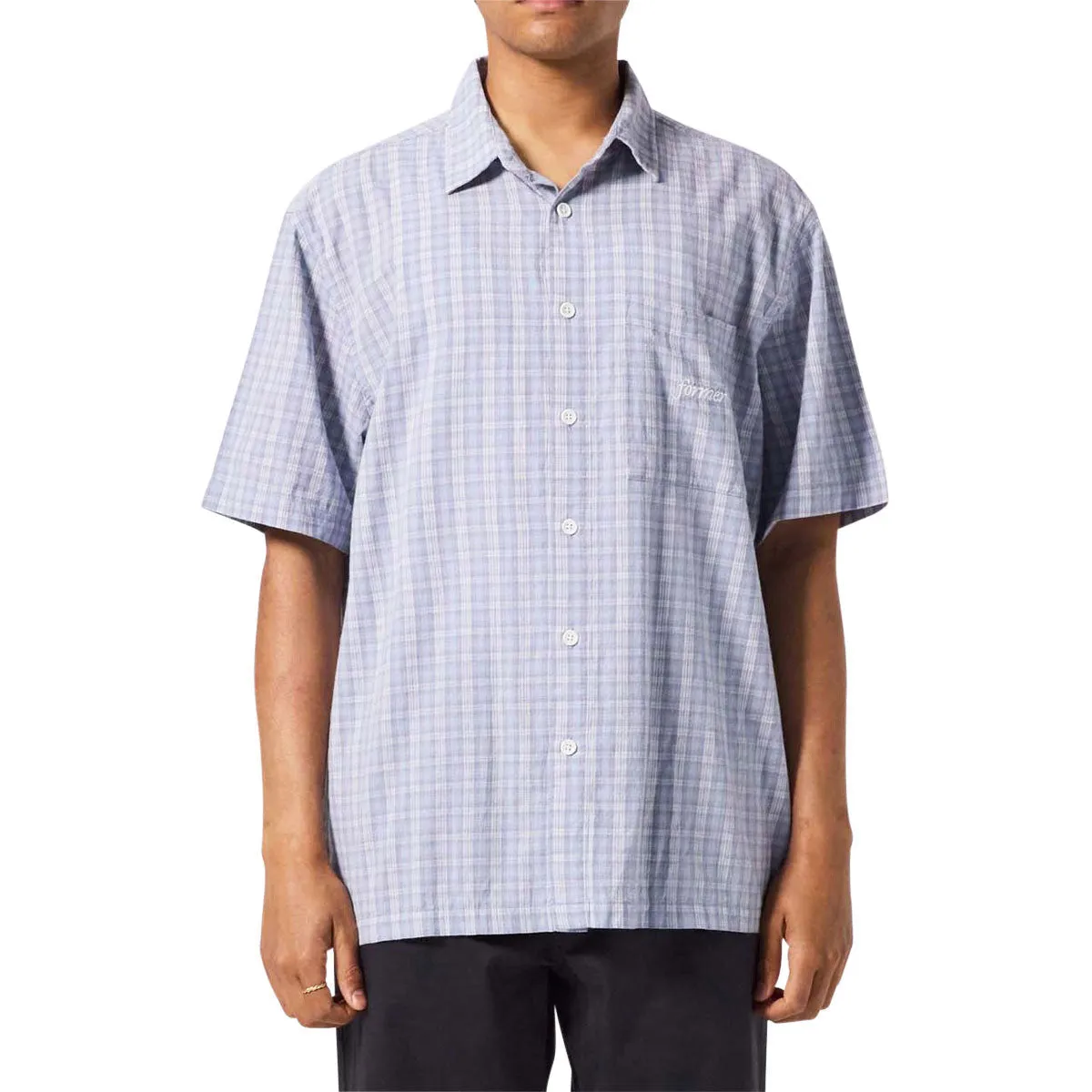 Former Manners Check Shirt - Blue Travel Accessories Fair Trade