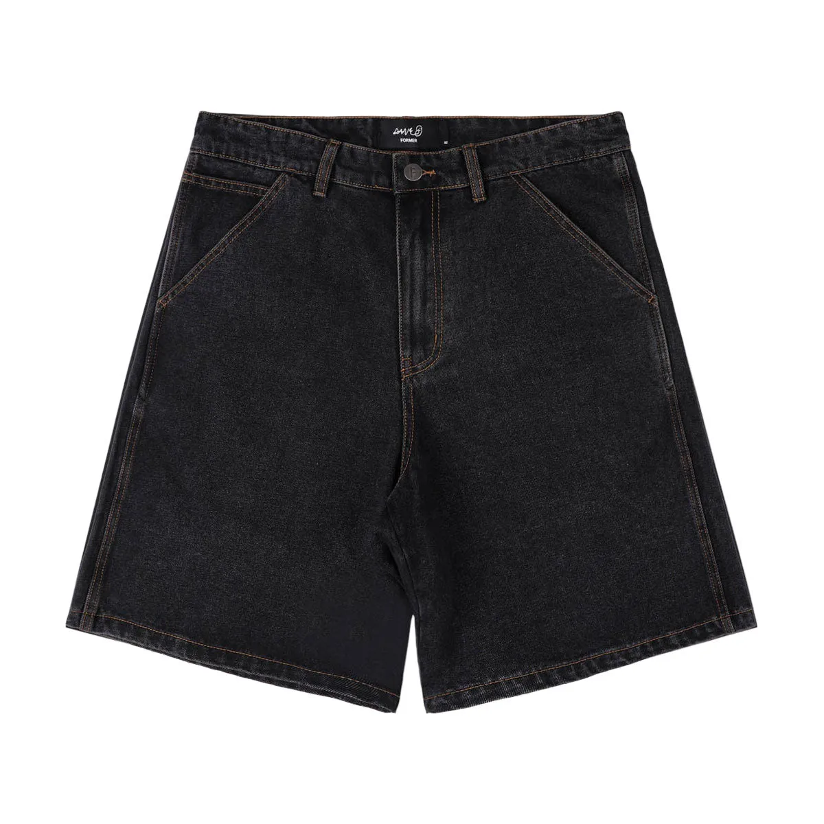 Former Reynolds 21 Denim Walk Shorts - Washed Black Beverages Flowers