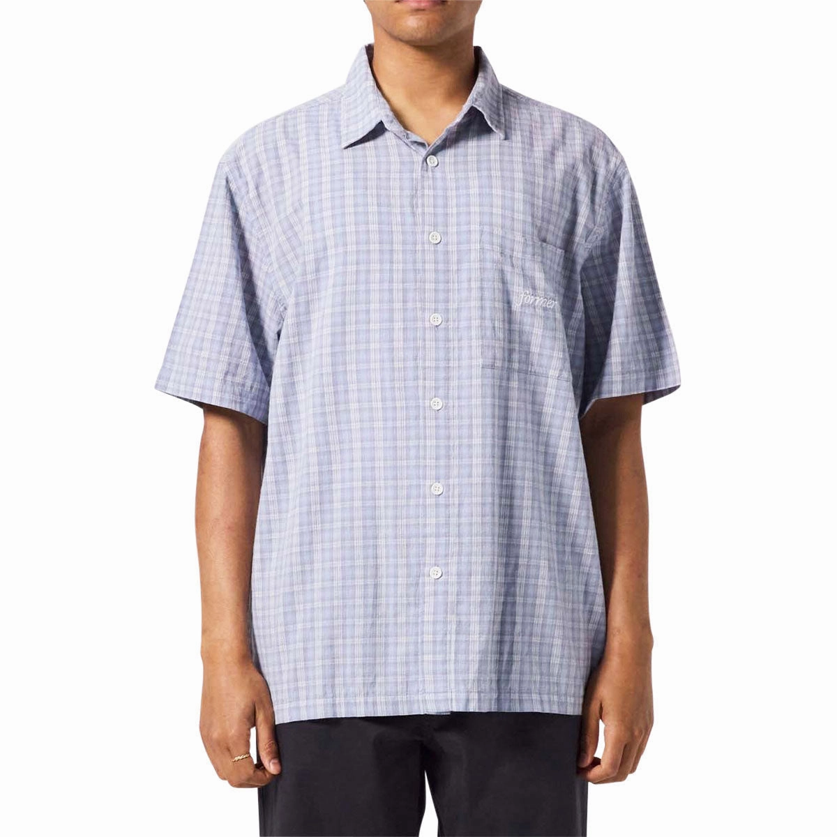 Former Manners Check Shirt - Blue Travel Accessories Fair Trade
